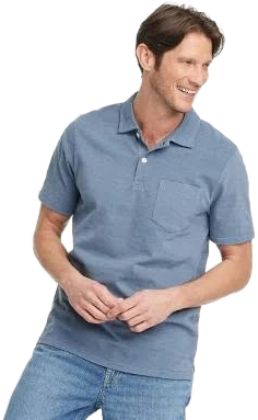 Men's Vintage Polo Shirt Goodfellow & Co Blue Stripe
