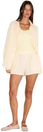 Butter Cream Linen Floaty Shorts