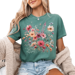 Cottagecore Floral Vintage Pressed Flower Tshirt