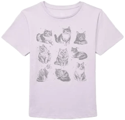 Wonder Nation Girls Cats Graphic Tee