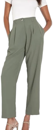 Lulus Women's Straight Leg Trouser Pants