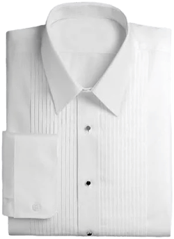 Classix Men's Pleated Laydown Collar Tuxedo Shirt