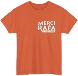 Merci Rafa T Shirt for Tennis Fans French Thank You Tee Unisex Graphic Cotton Shirt Nadal Supporter Gift Idea