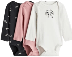 H&M 3-Pack Baby Bodysuits