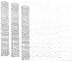 Tinksky 3 Sheets of Chicken Wire Mesh for Crafts