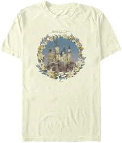Harry Potter Deathly Hallows 2 Hogwarts Watercolor Graphic T-Shirt