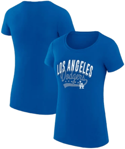G-III 4Her by Carl Banks Women's Los Angeles Dodgers Filigree Fitted T-