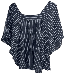 World Market Women's Free Size Cotton Poncho Blouse