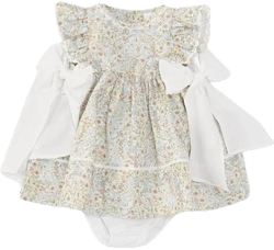 Edgehill Collection Baby Girls Side-Tie Sleeveless Floral Dress