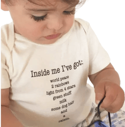 Inside Me Poem Short Sleeve Romper