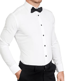 Solid White Tuxedo Shirt