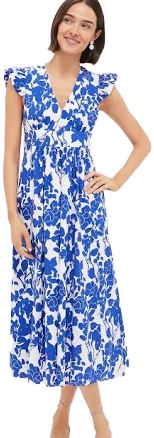Hyacinth House Floral Ruffle Sleeve Robinson Dress