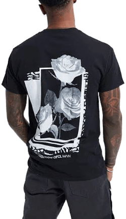 BoohooMAN Men's Rose Graphic T-Shirt