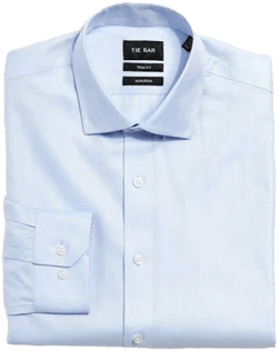 The Tie Bar Men's Herringbone Wrinkle-Free Cotton Dress Shirt