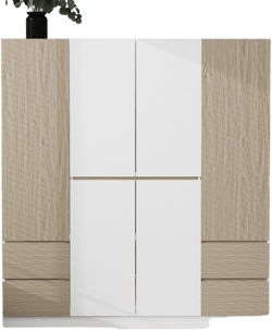 6 Doors Wooden Armoire Closet With Shelves And 4 Drawers,White Wood Armoires And Wardrobes,Armoire Wardrobe,Wardrobe Closet -Maison Boucle