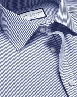 Charles Tyrwhitt Men's Bengal Stripe Non-Iron Poplin Dress Shirt