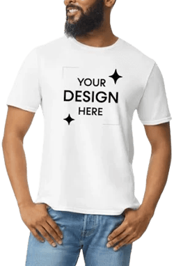 Custom Gildan White 100% Cotton