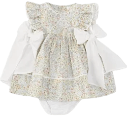 Edgehill Collection Baby Girls Side-Tie Sleeveless Floral Dress