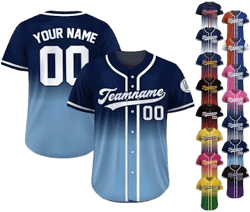 Custom Baseball Jersey with Teamname Name Number