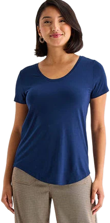A.N.A Women's Scoop Neck Short Sleeve T-Shirt