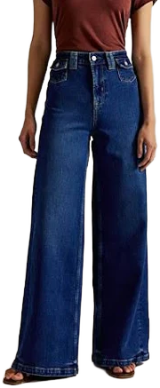 Free People Women's Kellee High-Rise Wide-Leg Palazzo Jeans