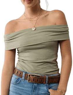 AE Women's Off The Shoulder Foldover Top