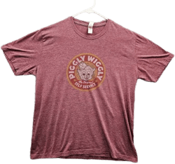 Piggly Wiggly T Shirt Men Medium Next Level Cotton Blend Heather Red