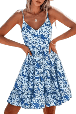 Cupshe Rustic Daisy Floral Mini Dress with Pockets