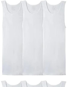 Fruit of the Loom Men's 6-Pack Moisture-Wicking Cotton A-Shirt Tank Tops