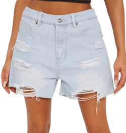 Fashion Nova Women's Irina Non Stretch Denim Shorts