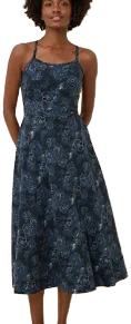 Pact Women's Organic Cotton Fit & Flare Midi Dress