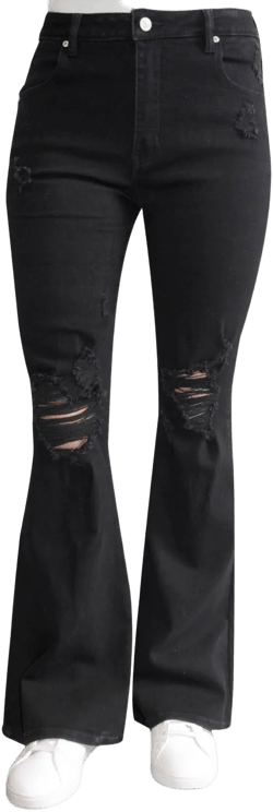 Almost Famous Juniors' '90s High Rise Flared Jeans