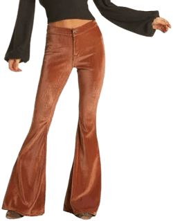 Rock and Roll Denim Women's High-Rise Corduroy Copper Pants