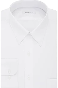 Van Heusen Men's Tall Fit Dress Shirts Poplin