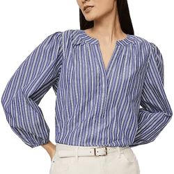 Ann Taylor Women's Striped Puff Sleeve Blouse