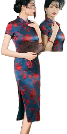 Mulberry Silk Midi Qipao