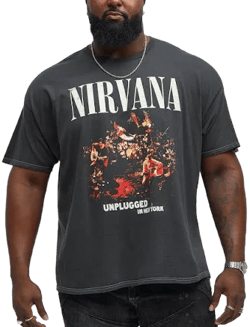 Fashion Nova Men's Nirvana New York Unplugged Tee Shirt