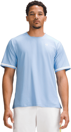 lululemon Men's Blue Tennis Short-Sleeve Shirt