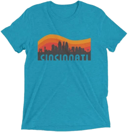 Cin Clothing Co. Retro Cincinnati Skyline Triblend