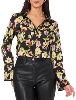 Vince Camuto Women's Floral Long Sleeve Shirt