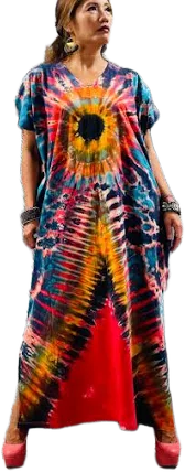 Nora Hand Tiedye Cotton Jersey Tie Dye Maxi Dress