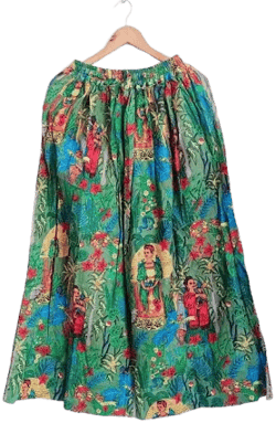 Women's Indian Cotton Frida Kahlo Skirt