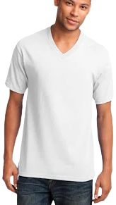 Port & Company Men's PC54V Core Cotton V-Neck Tee