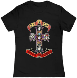 Guns N Roses Cross Graphic Short Sleeve T-Shirt