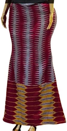 African Authentic Kente Cloth Maxi Skirt