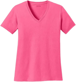 Joe's USA Ladies 5.4-oz Cotton V-Neck T-Shirt