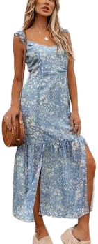 Magnolia Boutique Women's Floral Chiffon Midi Dress
