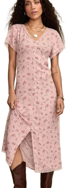 Lucky Brand Simone Floral Midi Dress