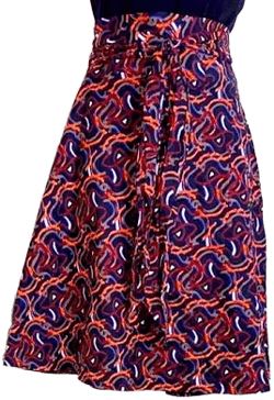 Koral Kreations Kente Cloth Wrapped Skirt