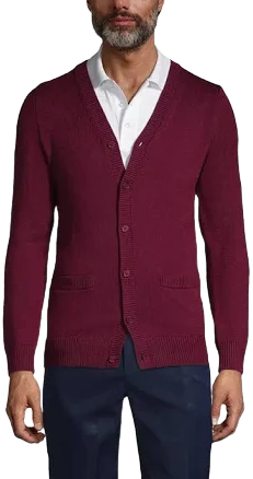 School Uniform Cotton Modal Button Front Cardigan Sweater